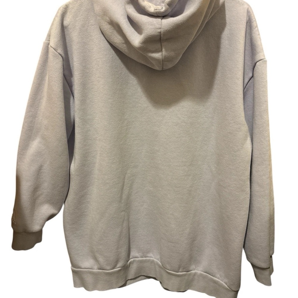 Adidas Unisex Lilac Purple Logo Hoodie Sweatshirt - Picture 2 of 6